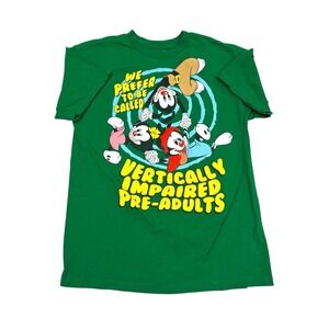 Warner Bros Animaniacs Cartoon T-shirt Size Medium Green 90s Kid Y2K